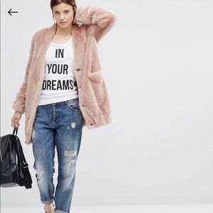 Cozy Faux Fur Coat Jacket ASOS